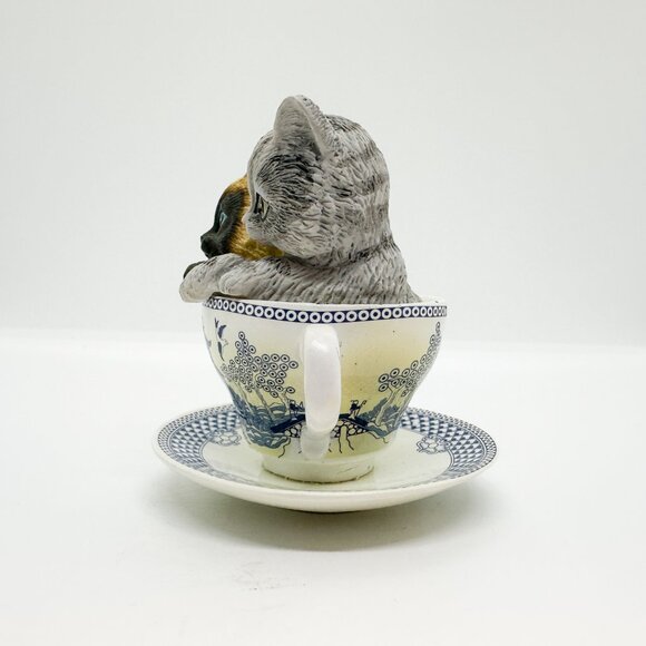 SOLD Hamilton Collection Purr-fectly Tea-lightful Cats Teacup Siamese Tabby - Picture 3 of 7